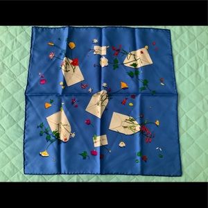 Authentic Vintage Hermes 100% Silk Scarf Gavroche Pocket Square
